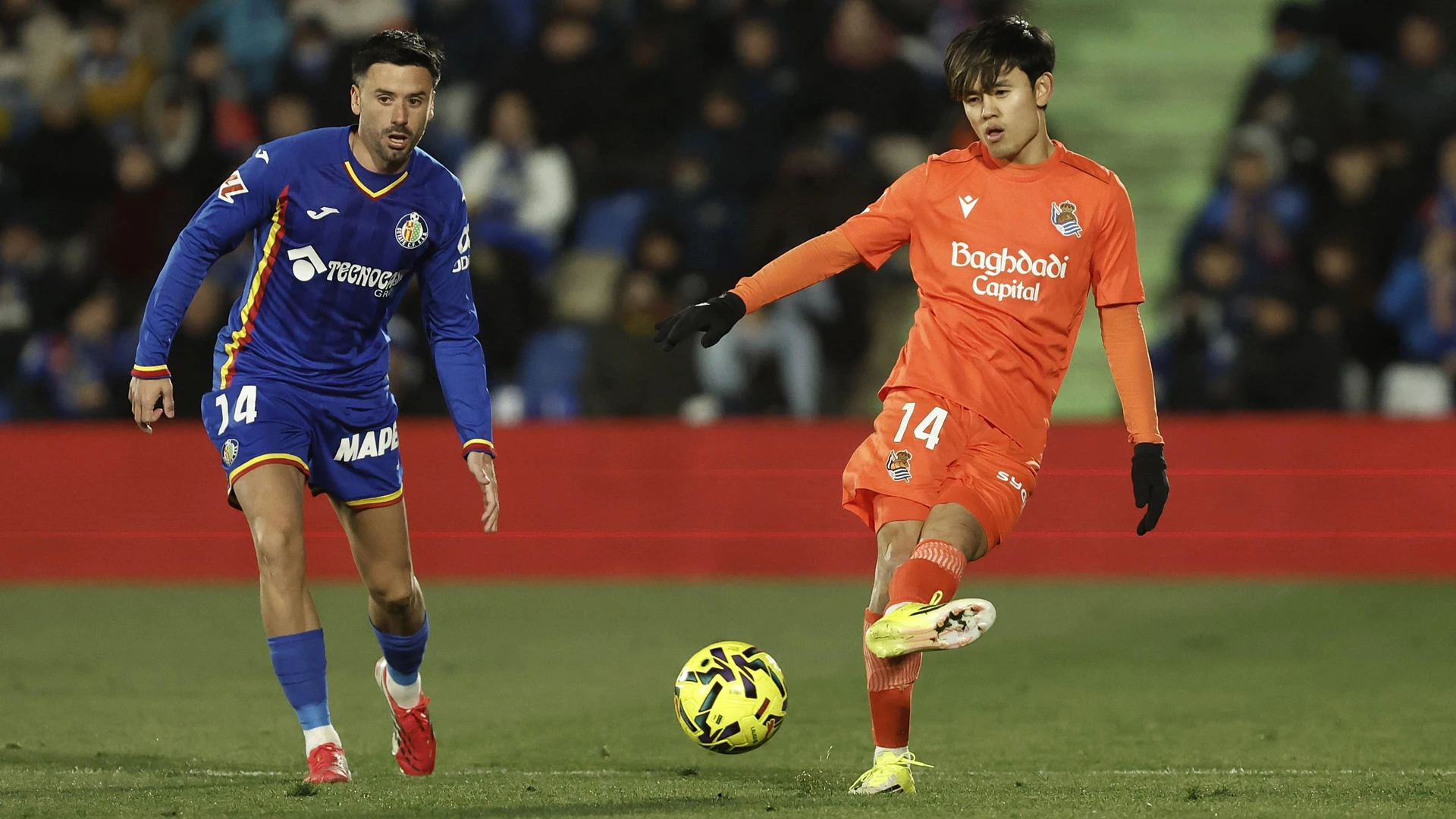 Partido de LaLiga EA Sports entre el Getafe y la Real Sociedad. EA Sports match between Getafe and Real Sociedad.