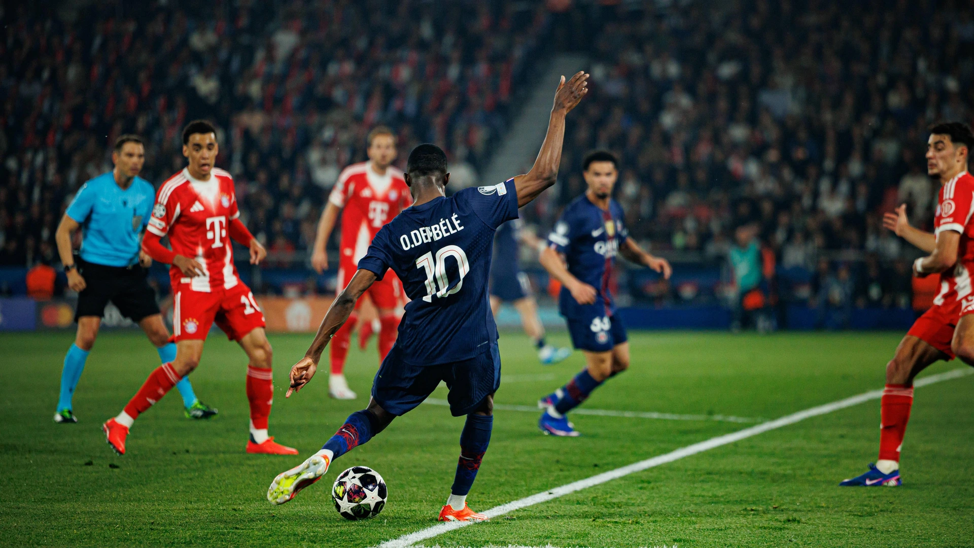 Ousmane Dembele seen during UEFA Champions League semifinal game between teams of Paris Saint-Germain Football Club and FC Bayern Munchen