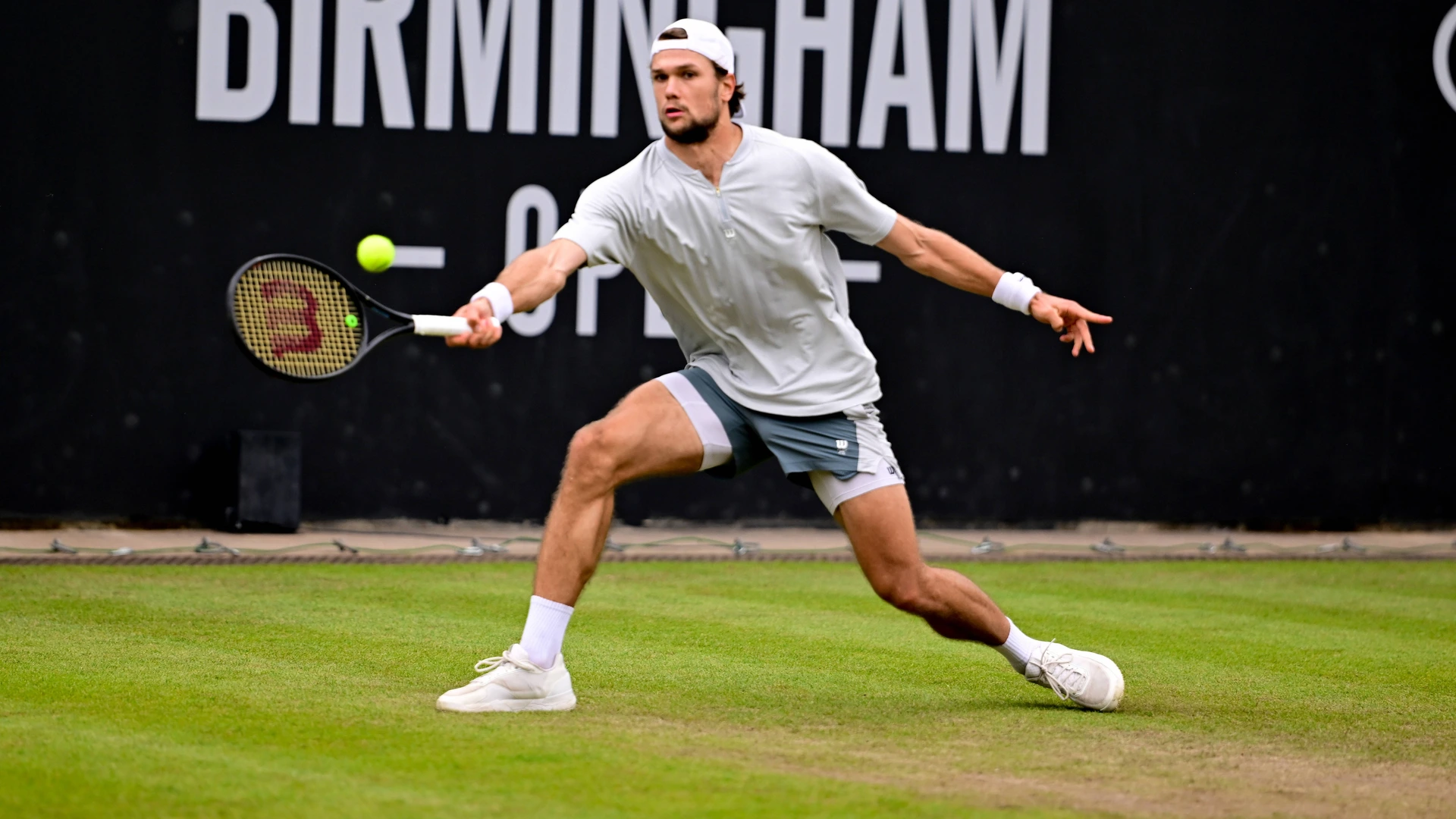 Otto Virtanen of Finland returns during the Lexus Birmingham Open WTA125 / ATP Challenger tennis at Edgbaston Priory Club, Birmingham, UK on 7 June 2026.