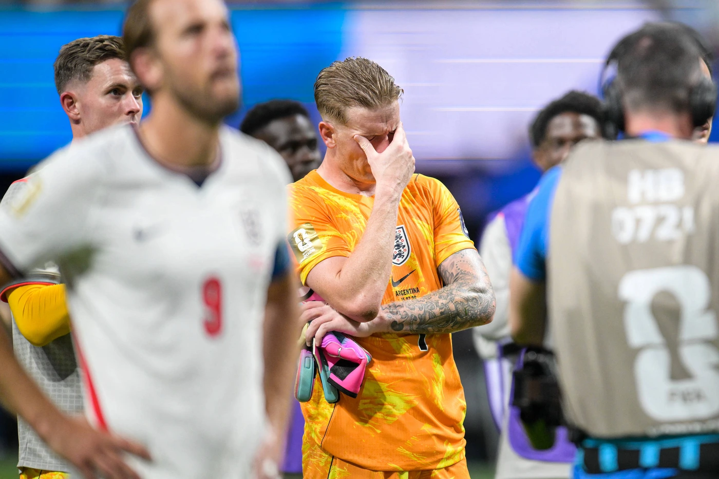 Fußball, WM 2026, 20260715, England - Argentinien. Im Bild Torwart Jordan PICKFORD (England, 1) enttäuscht Tränen. Atlanta Atlanta-Stadion Georgia Vereinigte Staaten von Amerika
