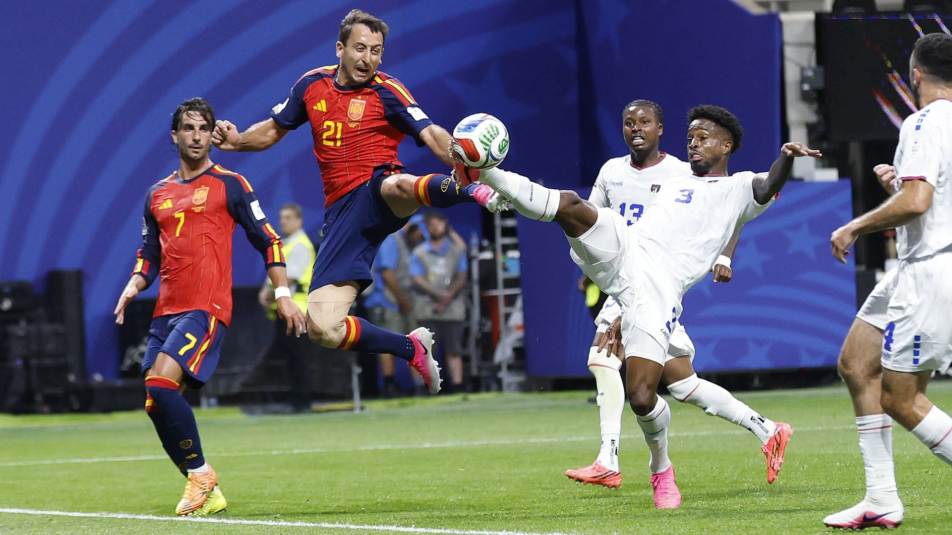 World Cup match between Spain and Cape Verde. 