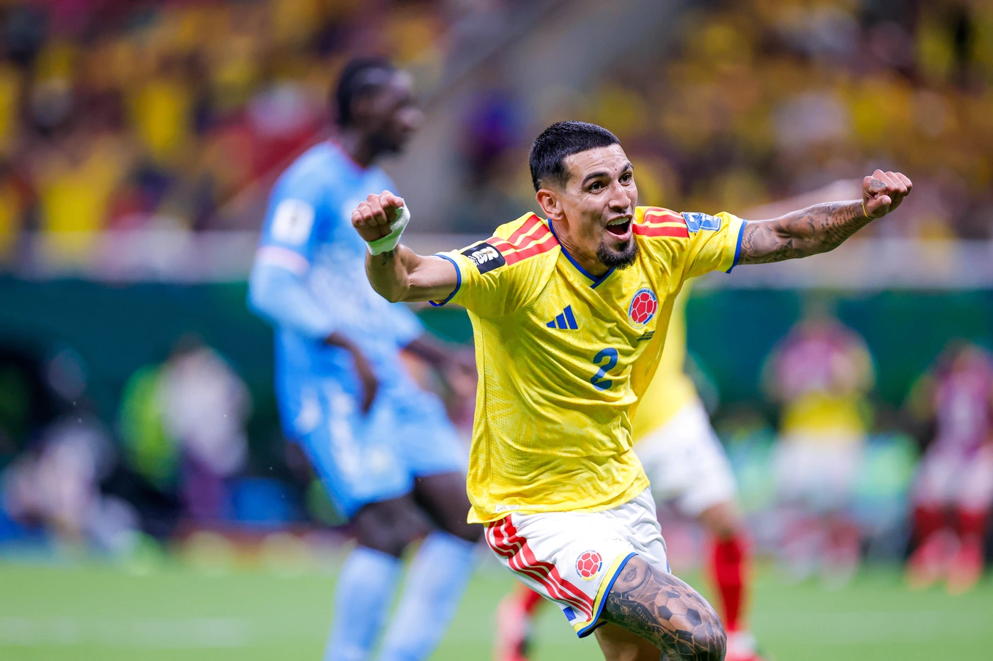 FIFA World Cup, WM, Weltmeisterschaft, Fussball 2026 COLOMBIA VS RD CONGO FIFA WORLD CUP 2026 COLOMBIA VS RD CONGO COLOMBIA VS RD CONGO 23062026 GUADALAJARA, JALISCO. Action photo of Daniel Munoz (...