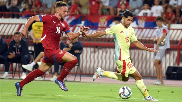 SERBIA vs SPAIN AYOZE PEREZ, football player of Spanish national team, Nationalteam Nationalteam at the UEFA Nations League match against Serbia