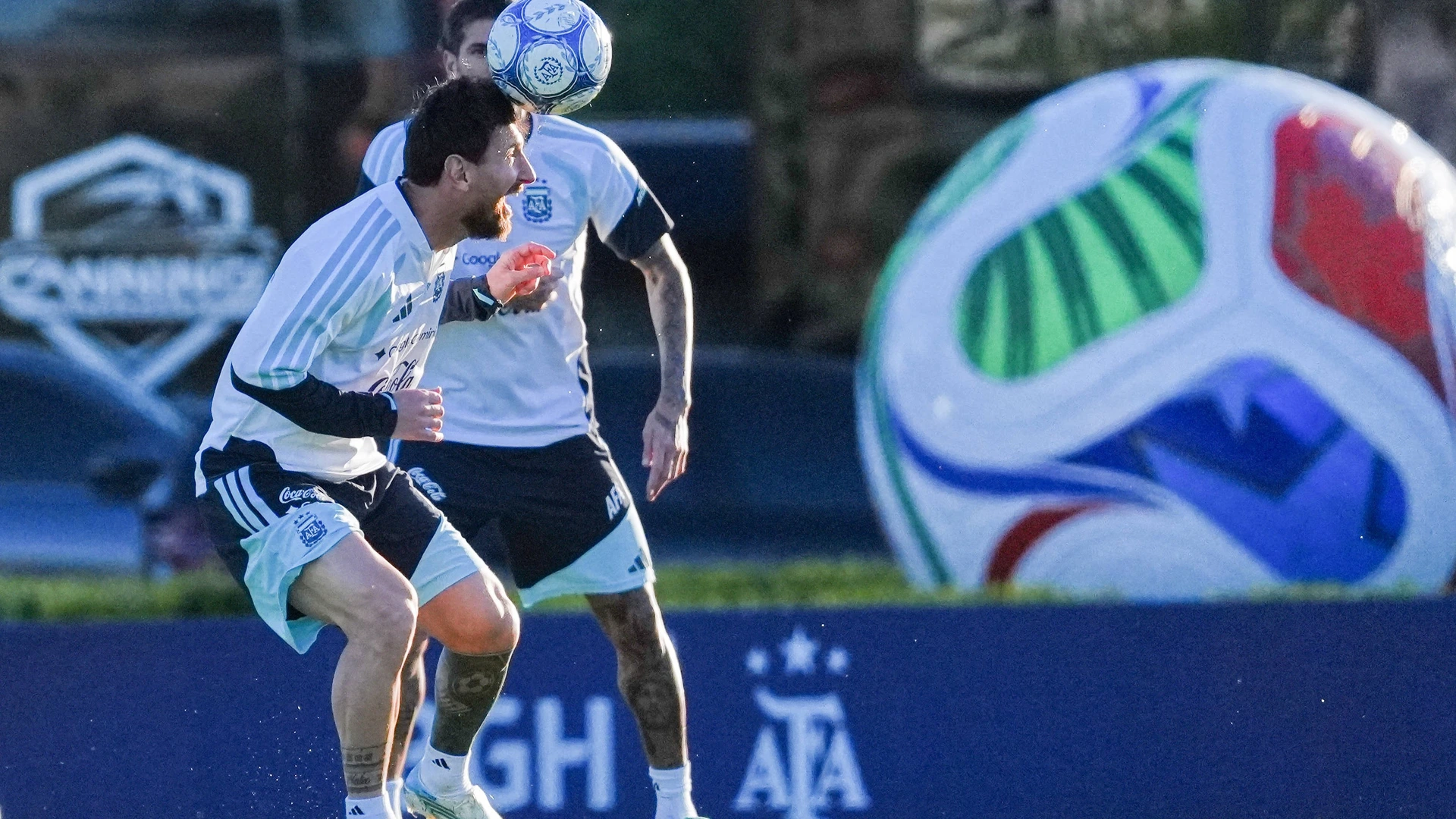 The forward and captain of the Argentine national football team, Lionel Messi, attends the final training session of his career with the national squad at the AFA Lionel Andres Messi Training Complex, in Ezeiza, Argentina on October 5, 2026.