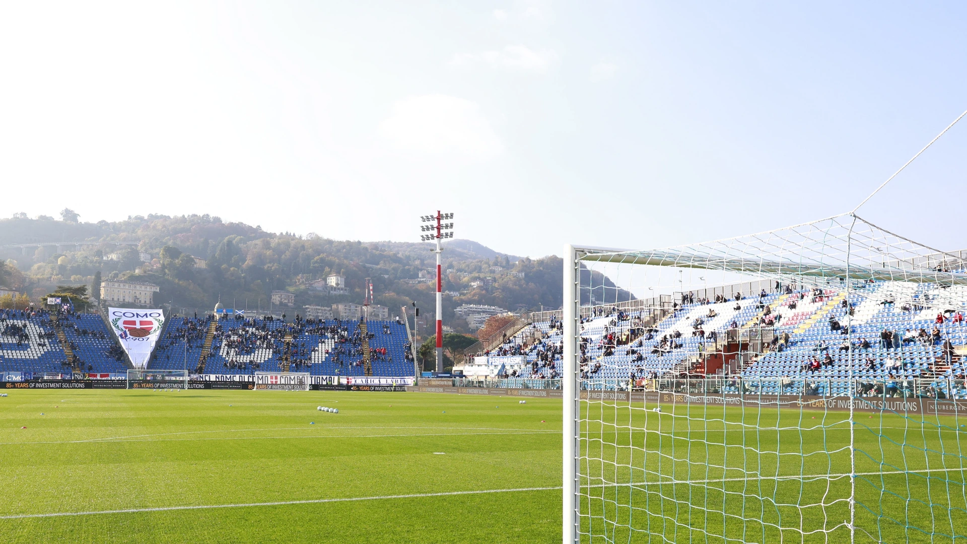 A general view of Giuseppe Sinigallia Stadium during the Serie A match between Como 1907 and Cagliari Calcio in Como, Italy, on November 8, 2025.