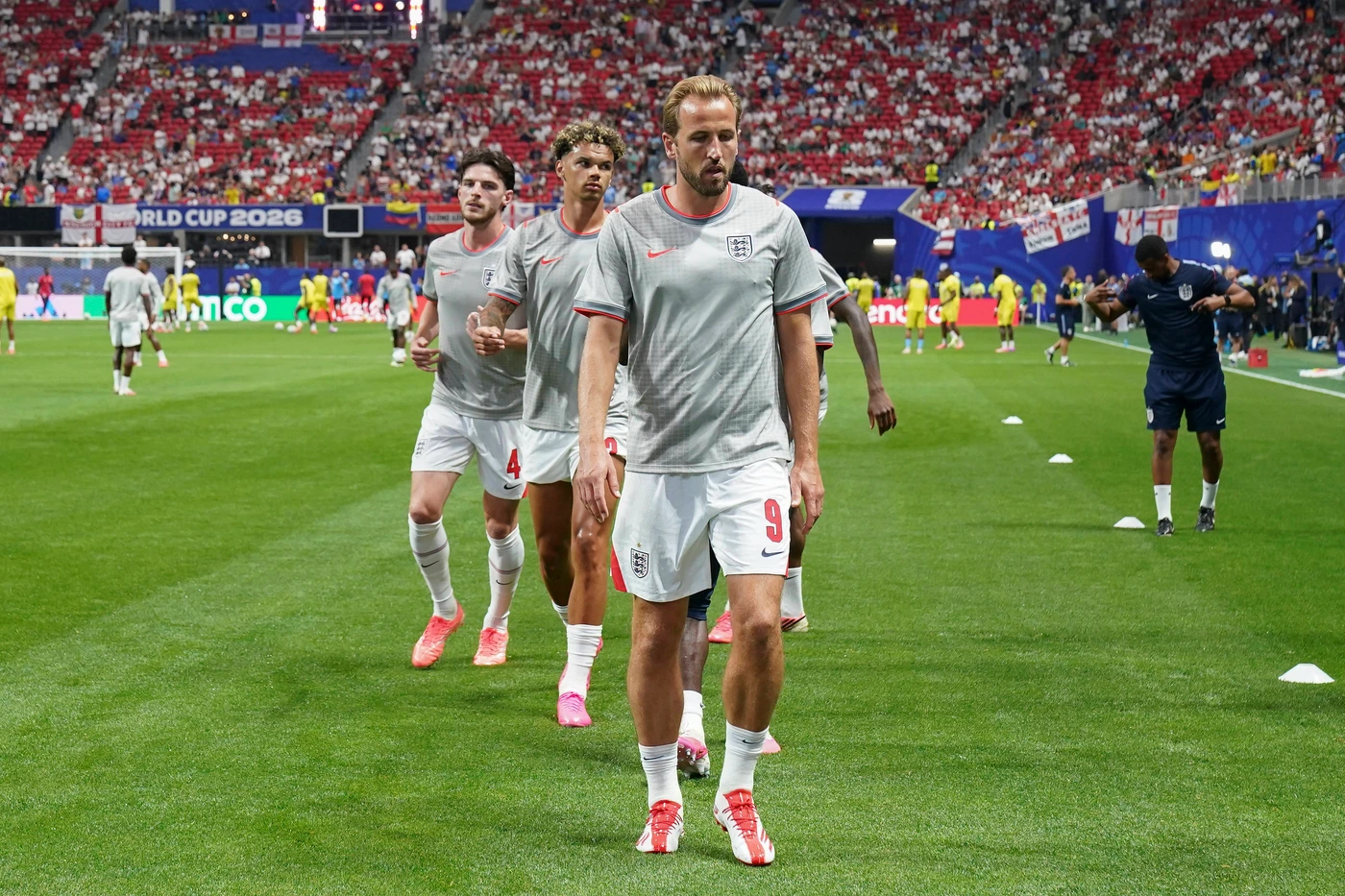 England v DR Congo, FIFA World Cup, WM, Weltmeisterschaft, Fussball 2026 England forward Harry Kane (9) during the England v DR Congo FIFA WORLD CUP 2026 Last 32 match at Atlanta Stadium, Atlanta, ...