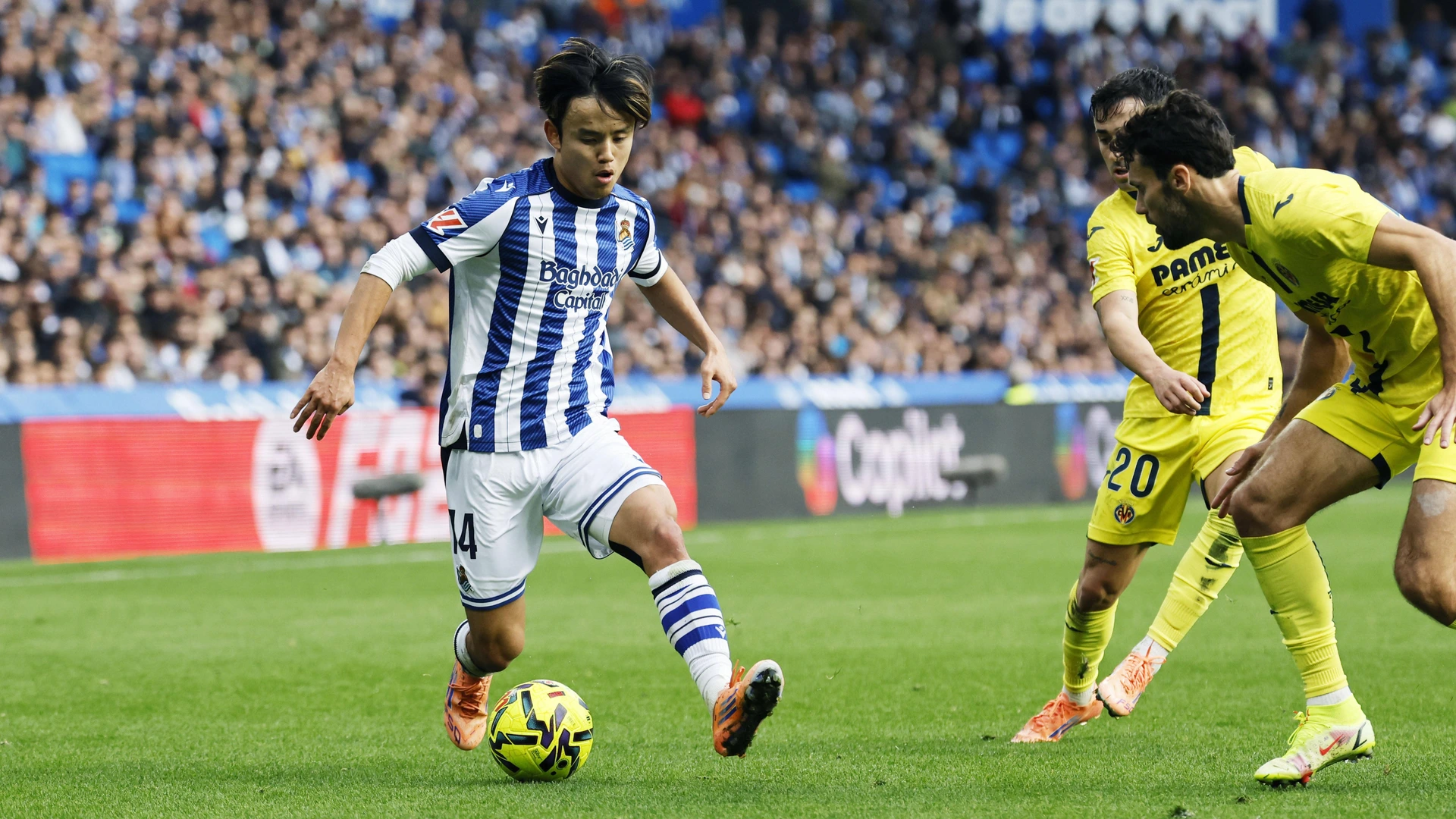 Takefusa Kubo Sociedad, NOVEMBER 30, 2025 - Football / Soccer : Spanish La Liga EA Sports match between Real Sociedad 2-3 Villarreal CF at Reale Arena in San Sebastian, Spain.
