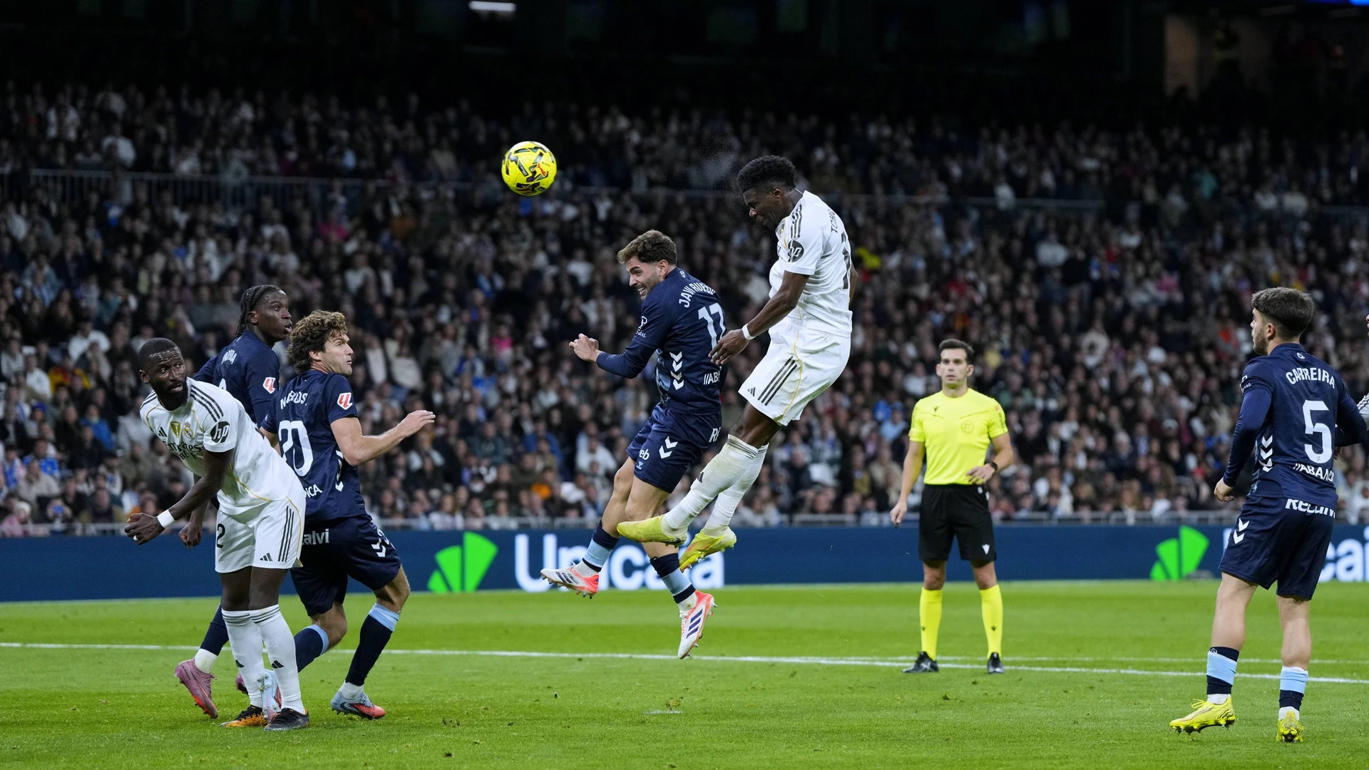ESP: Real Madrid CF - RC Celta. La Liga EA Sports. Date 15 Aurelien Tchouameni of Real Madrid CF during the La Liga EA Sports match between Real Madrid CF and RC Celta played at Santiago Bernabeu Stadium on December 07, 2025