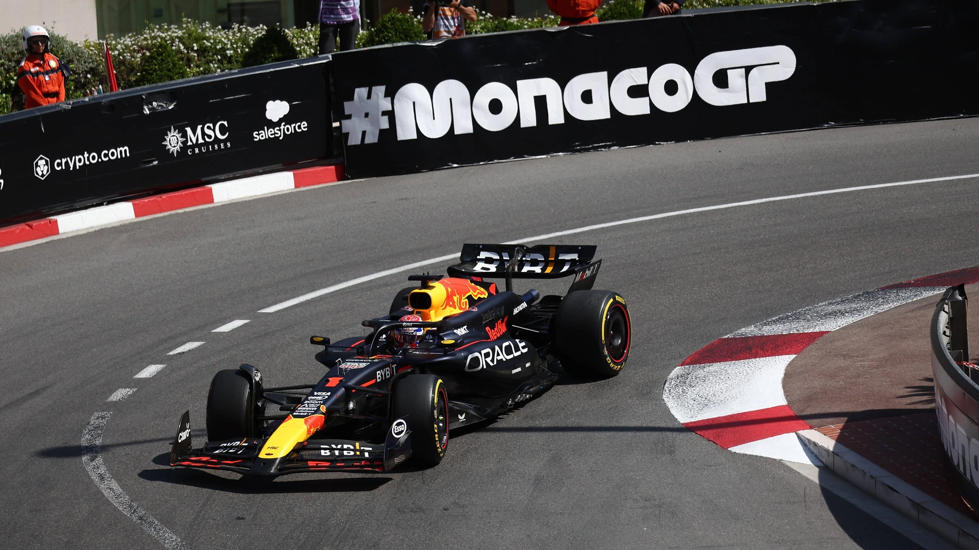 F1 Gran Prix of Monaco Max Verstappen of Red Bull Racing on track during the F1 Grand Prix of Monaco at Circuit de Monaco on May 26, 2024 in Monte-Carlo, Monaco.