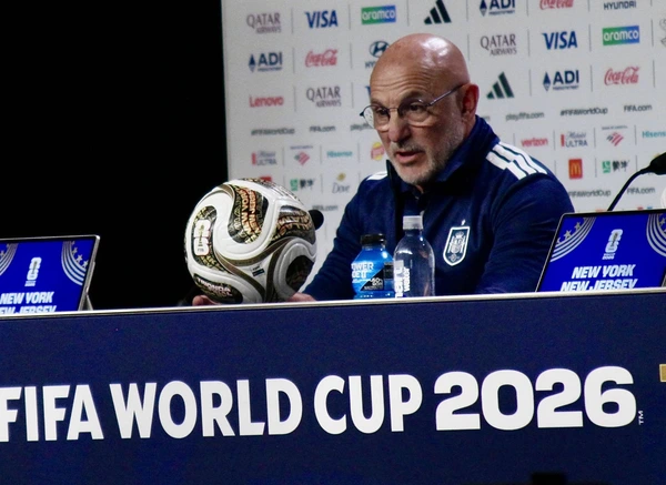 RECORD DATE NOT STATED Spain press conference, PK, Pressekonferenz During Fanatics Fest FIFA World Cup, WM, Weltmeisterschaft, Fussball 2026. (SPO) Spain Press Conference During Fanatics Fest-FIFA ...