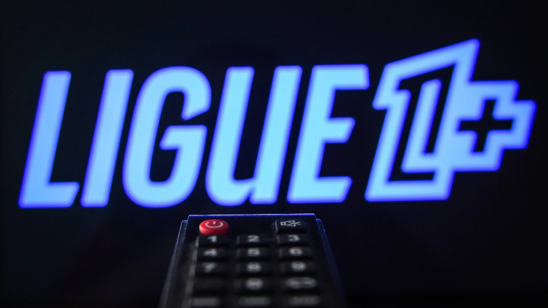 This photograph shows an illustration of the logo of the new Ligue 1 television channel, which will officially launch on August 15. The channel was created to broadcast French Ligue 1 football matches, with Mediawan as producer on July 18, 2025 in Rennes, France.