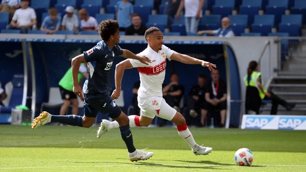 02 05 26 TSG 1899 Hoffenheim VfB Stuttgart Germany, Sinsheim, 02 05 2026, Soccer, Bundesliga, Season 2025 2026, TSG 1899 Hoffenheim VfB Stuttgart 3 3