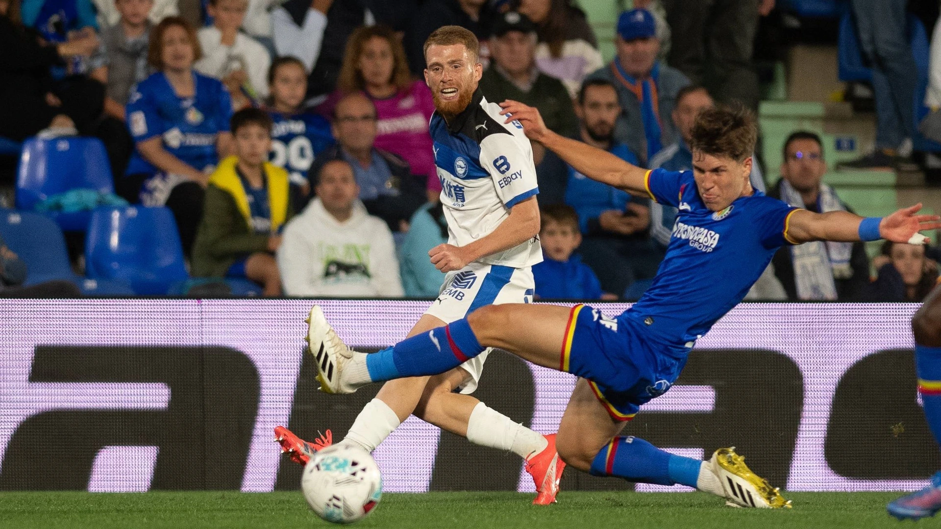 Spanish La Liga EA Sports soccer match Getafe vs Alaves at Coliseum stadium in Getafe, Madrid, 24 September 2025 