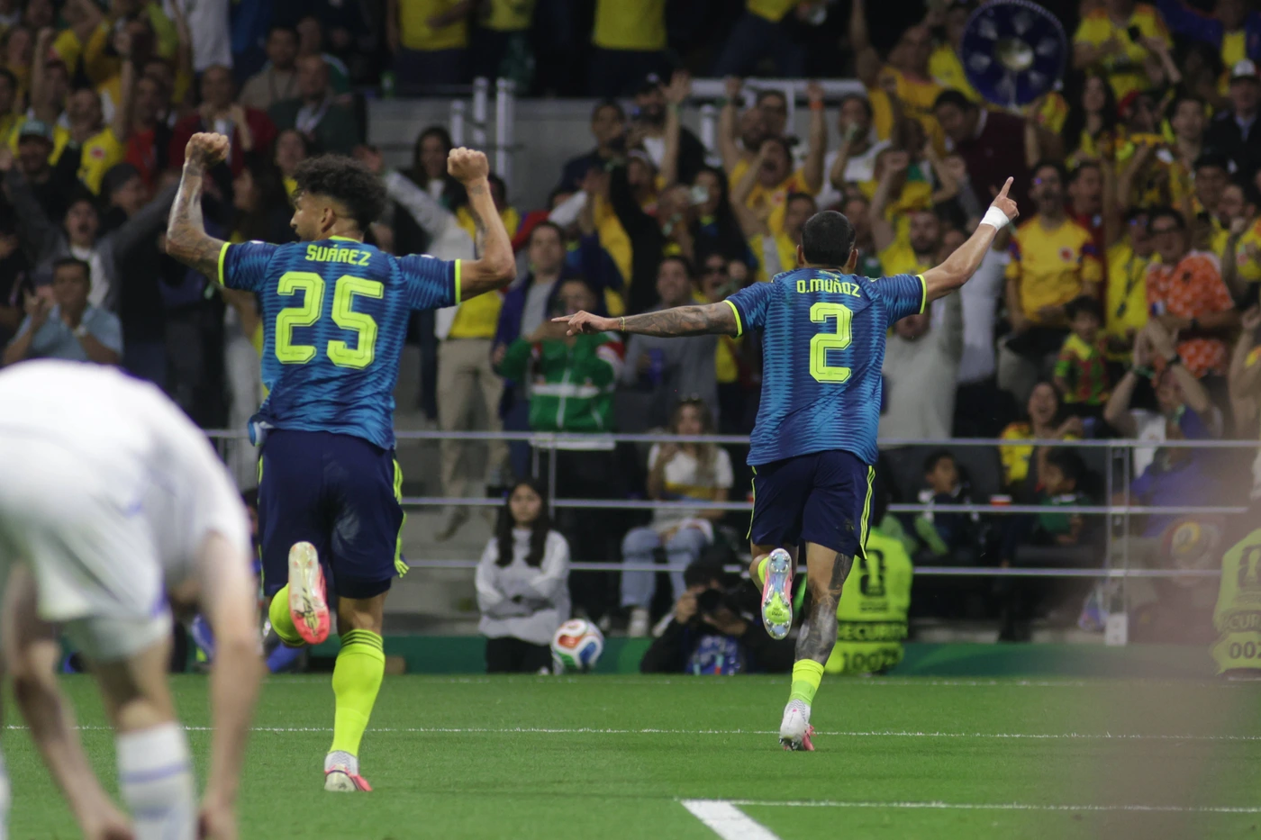 Uzbekistan v Colombia - FIFA World Cup, WM, Weltmeisterschaft, Fussball 1st Round Daniel Munoz 2 of Colombia celebrating after scoring a goal during the match of FIFA World Cup Group K between Colo...