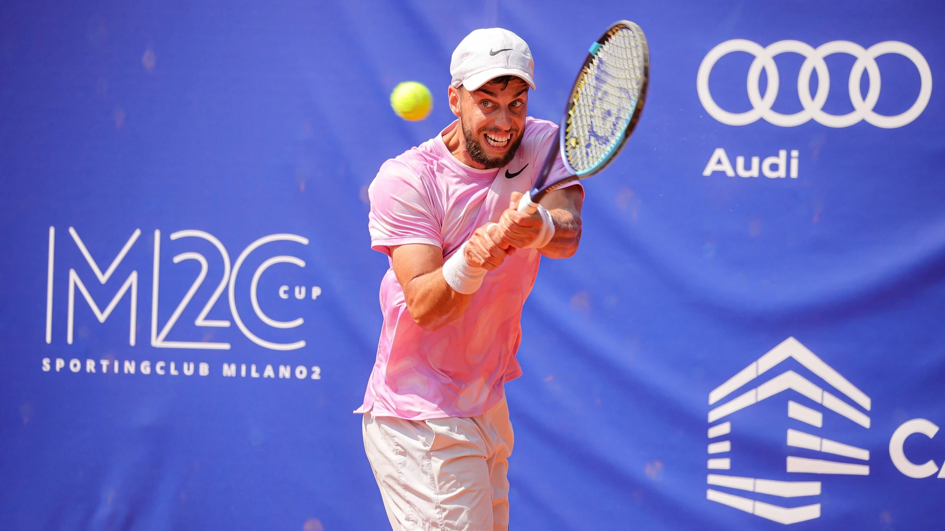 Adrian Andreev of Bulgaria participates in the TempoCasa Sporting Club MI2 Cup, M15 Segrate, at Sporting Club Milano 2 in Segrate, Italy, on July 23, 2026