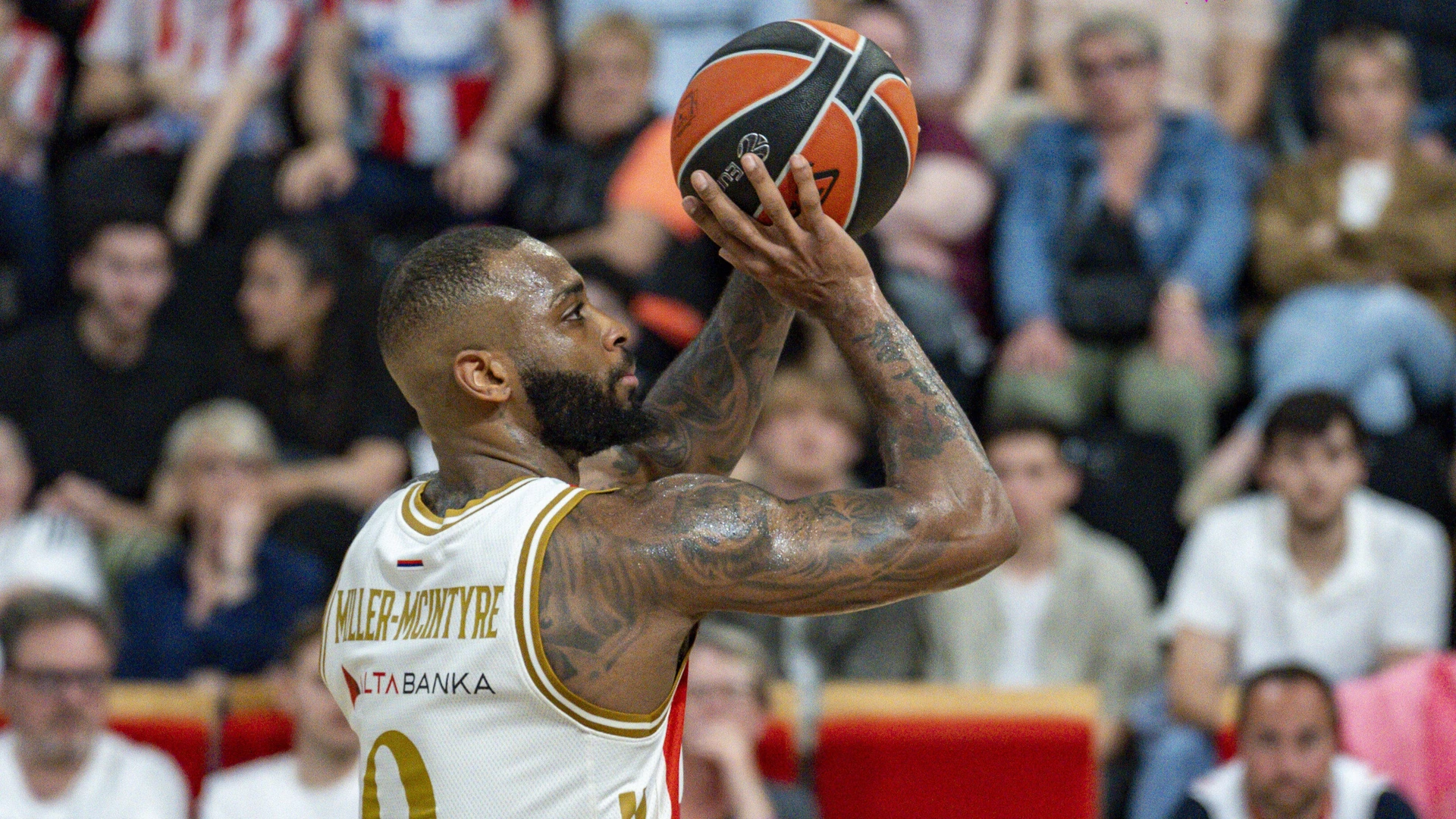 BASKETBALL : LDCL ASVEL- Crvena Zvezda Belgrade - Villeurbanne France - 10/04/2026 Le Cody Miller McIntaier