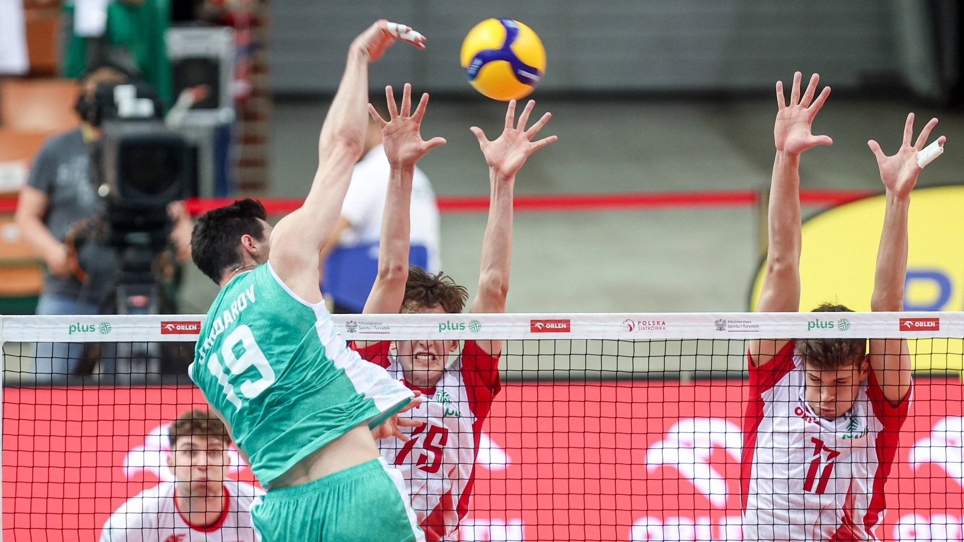 Katowice 24.05.2026 Friendly volleyball match between Poland and Bulgaria on May 24, 2026, in Katowice, Poland --- Mecz towarzyski w siatkowce pomiedzy Polska - Bulgaria Nz. Jakub Przybylkowicz Jakub Majchrzak Fot. 