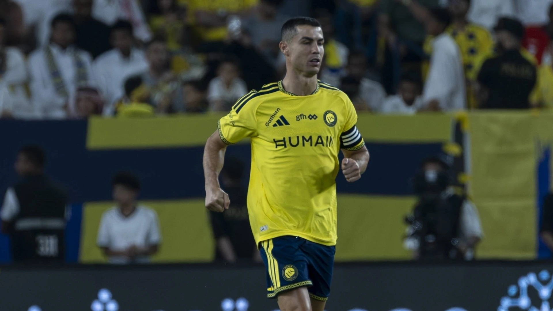 Cristiano Ronaldo of Al-Nassr takes part during the Saudi Pro League SPL match between Al Nassr and Al Draih at the King Saud University Stadium in Riyadh, Saudi Arabia on October 9, 2026