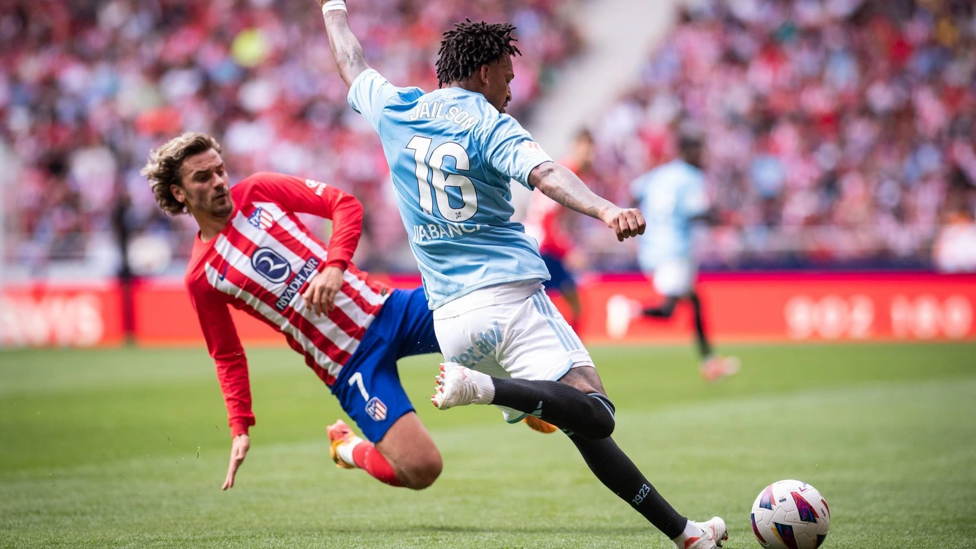 Spain La Liga soccer match Atletico Madrid vs Celta at Civitas Metropolitano Stadium in Madrid, 12 May 2024 Griezmann