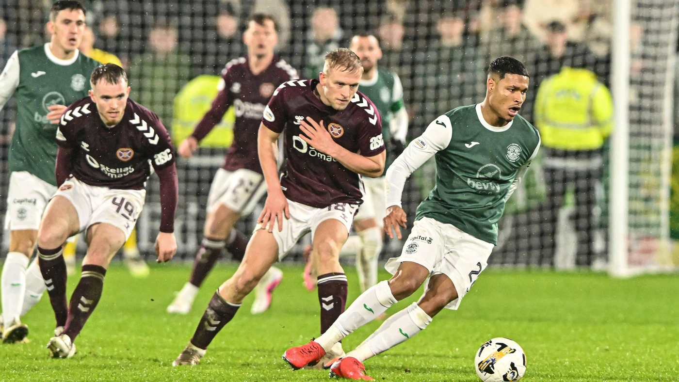 Heart of Midlothian v Hibernian William Hill Premiership Kair Andrews of Hibernian during the William Hill Premiership match at Tynecastle Park, Edinburgh 10/02/2026