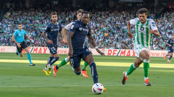 Becker n11 in action at La Liga game between Real Betis and Real Sociedad at the Benito Villamarin in Seville, Spain
