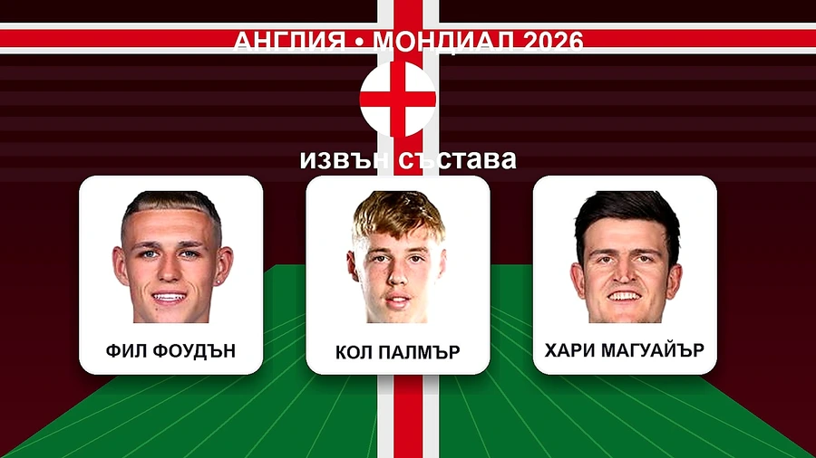 Бомба в Англия: Фоудън, Палмър и Магуайър остават извън състава за Мондиал 2026