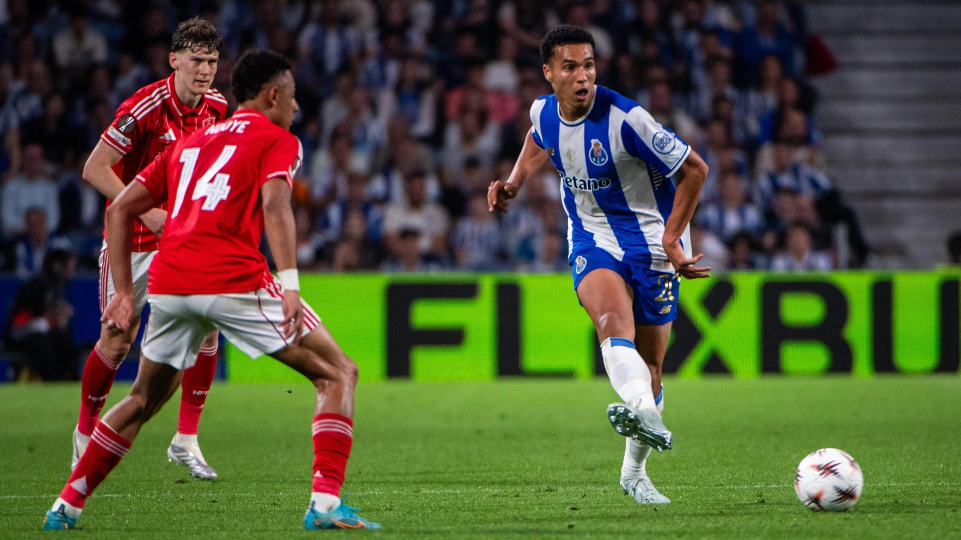 ALBERTO COSTA from FC Porto is seen on action during the UEFA Europa League 2025/26 Quarter-Final Leg One match between FC Porto and Nottingham Forest FC at Estadio do Dragao on April 09, 2026