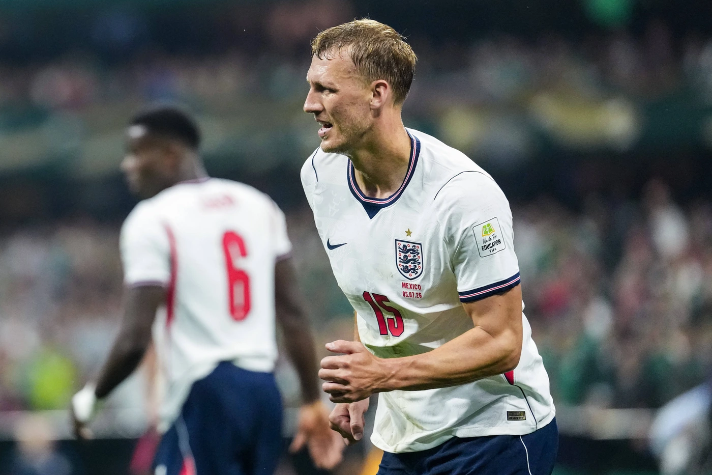 Dan Burn of England looks on during the FIFA Men’s World Cup 2026 round of 16 football match between Mexico and England at Mexico City Stadium, in Mexico City on July 5th 2026 (Photo by Alexandra F...