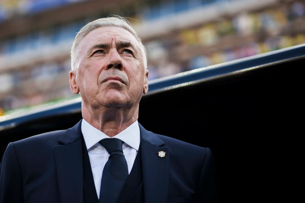 Brazil v Morocco - FIFA World Cup, WM, Weltmeisterschaft, Fussball 2026 Carlo Ancelotti, head coach of Brazil, looks on prior to the FIFA World Cup 2026 Group C football match between Brazil and Mo...