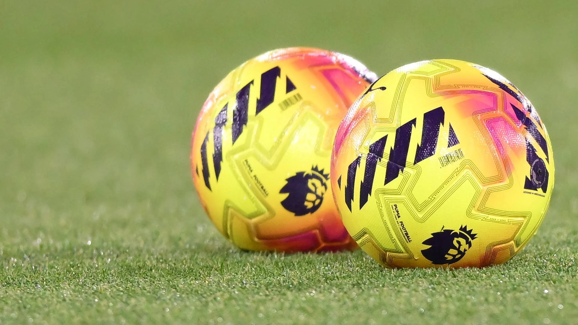 Premier League Close up of two Puma Match balls with the Premiership Logo during the Premier League match between West Ham United and Brighton and Hove Albion at the London Stadium in Stratford, United Kingdom, on December 30, 2025