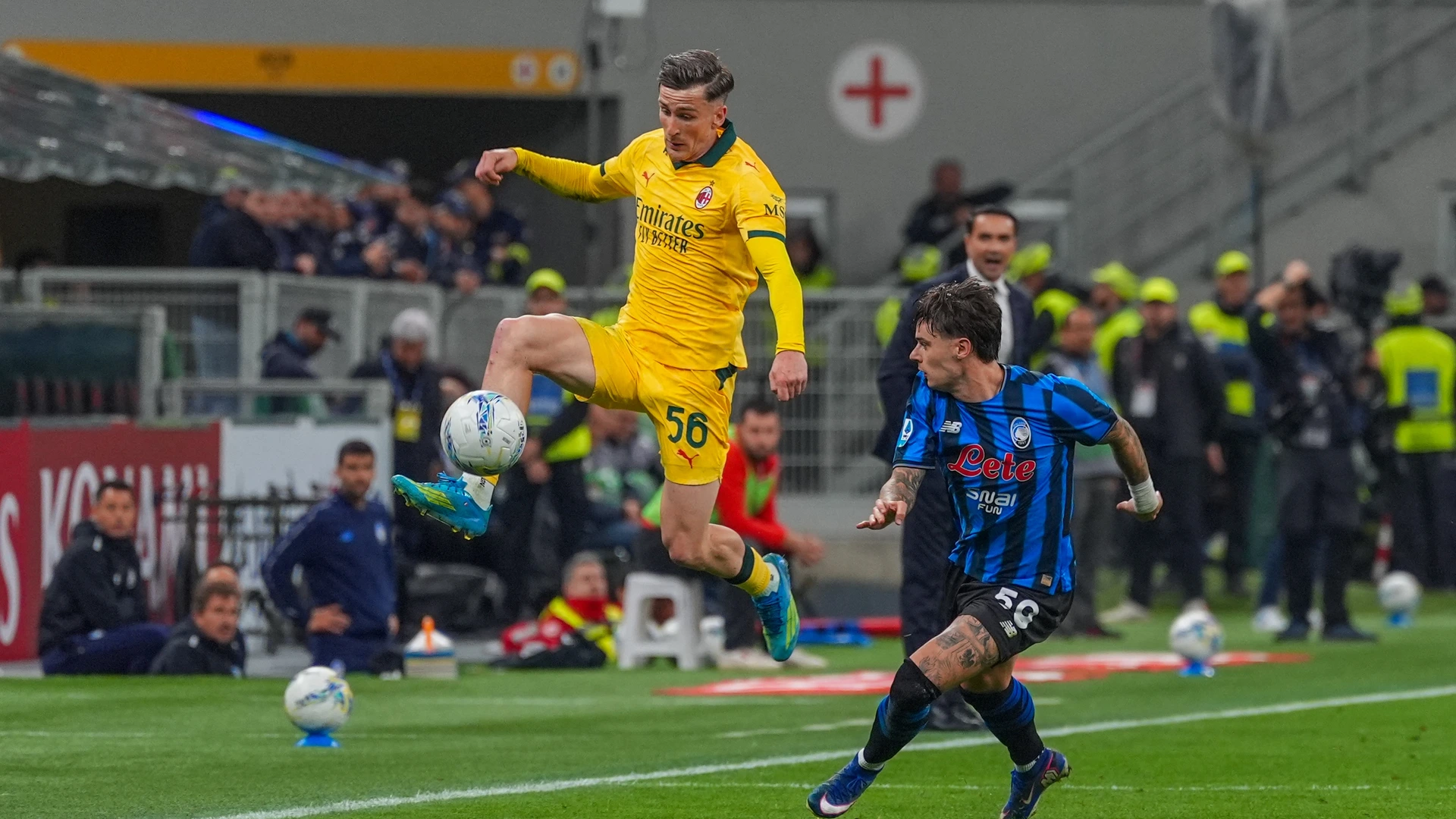 Alexis Saelemaekers during the Italian championship Serie A football match between AC Milan and Atalanta BC on 10 May 2026