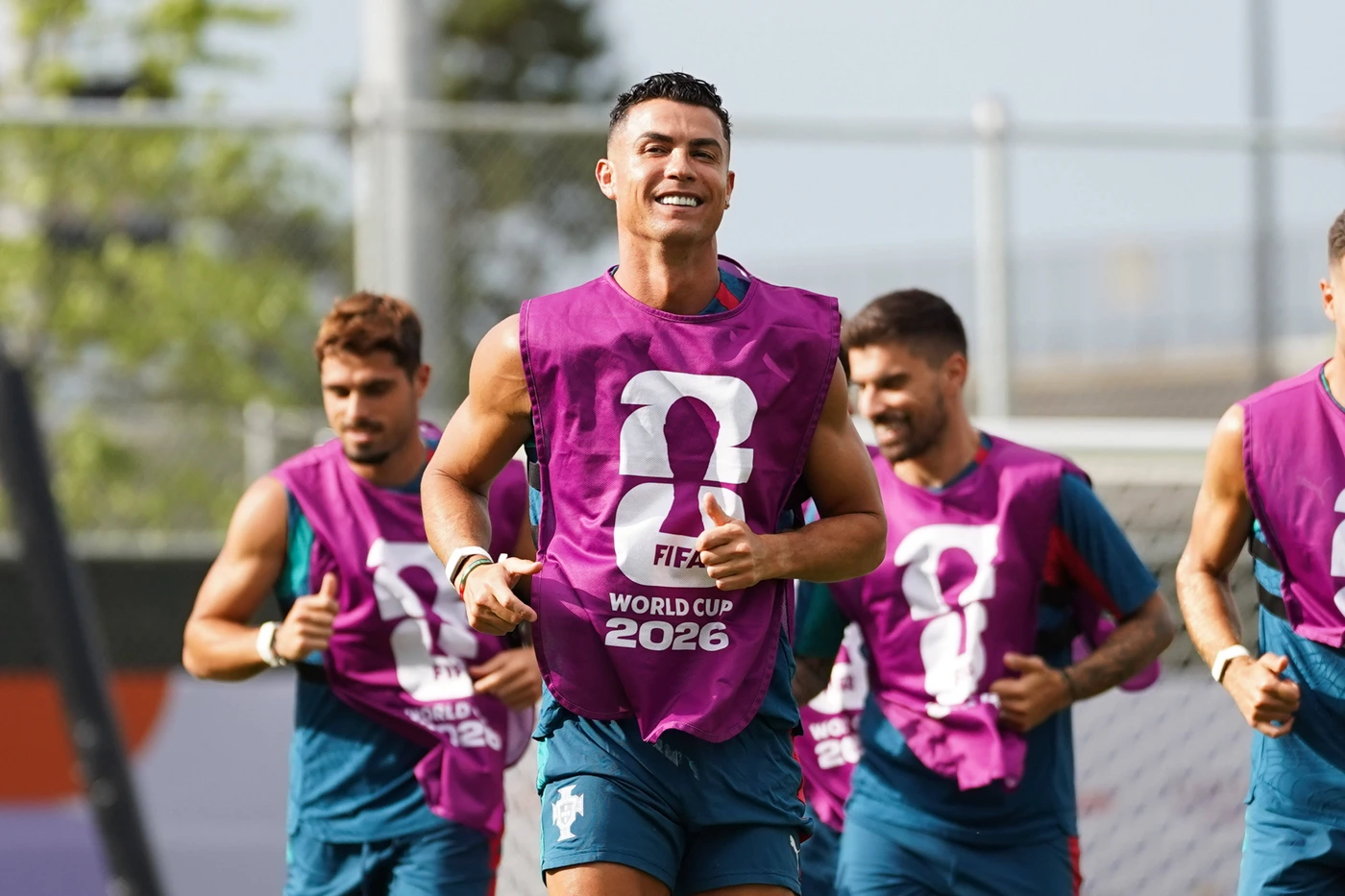 Portugal Training Day ahead FIFA World Cup, WM, Weltmeisterschaft, Fussball Round of 32 against Croatia Cristiano Ronaldo 07 of Portugal national football team warms-up during the training day, ahe...