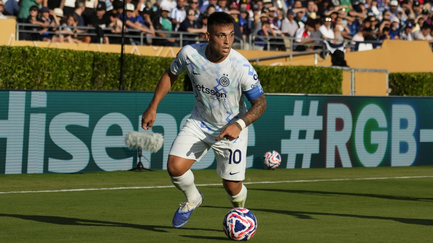 Lautaro Martinez centre-forward of Internazionale and Argentina during the FIFA Club World Cup 2025 group E match between CF Monterrey and FC Internazionale Milano at Rose Bowl Stadium on June 17, 2025 in Pasadena, California.