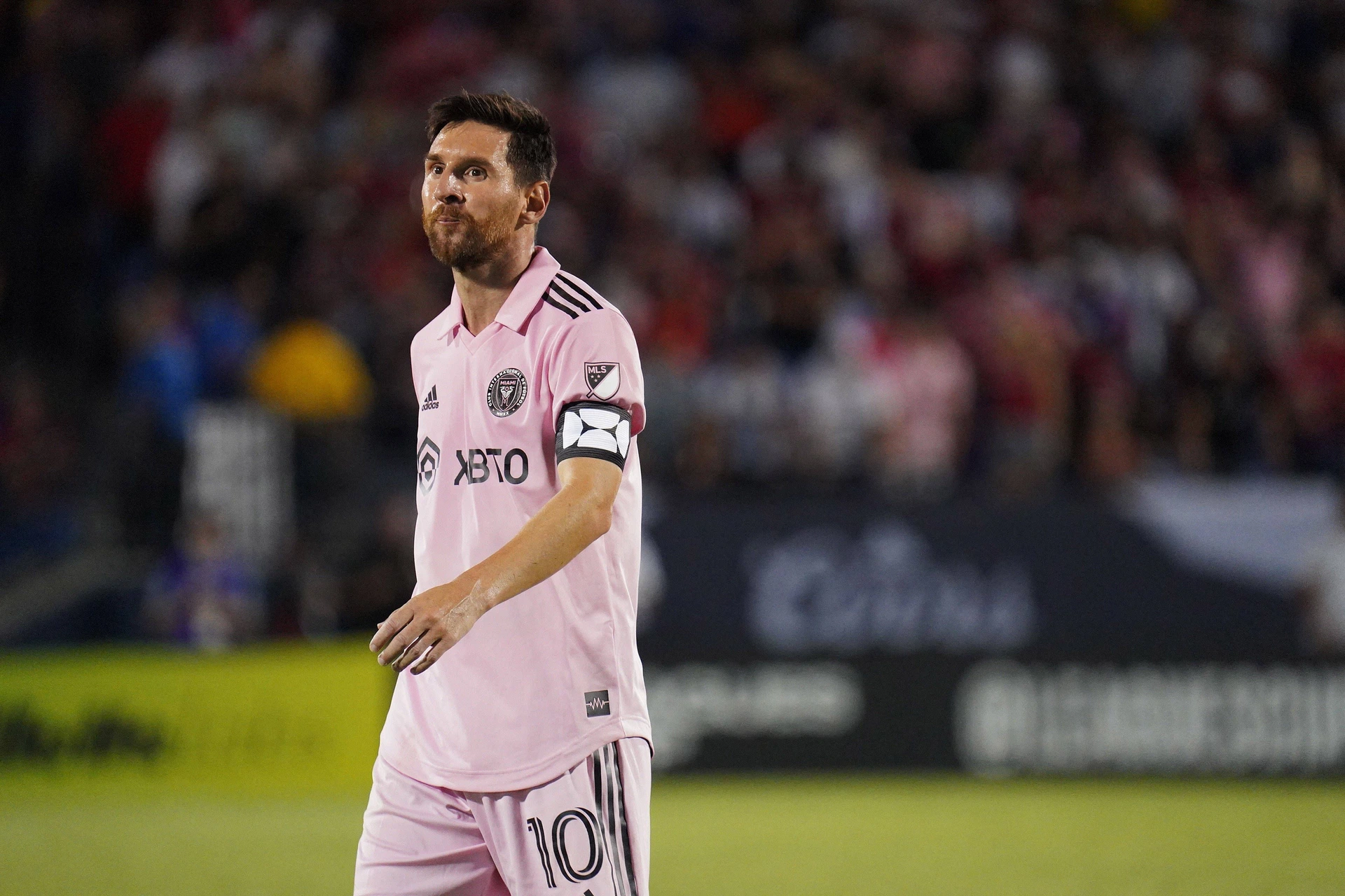 Leagues Cup - FC Dallas v Miami CF Frisco, Texas, United States: Miami s captain Lionel Messi in action during the Leagues Cup match between FC Dallas and Inter Miami played at Toyota Stadium on Sunday August 6, 2023. Photo by Javier Vicencio Eyepix Group ABACAPRESS.COM Frisco Texas PUBLICATIONxNOTxINxFRAxESPxUKxUSAxBELxPOL Copyright: xEyepix ABACAx 863297_008 Eyepix ABACAx 863297_008