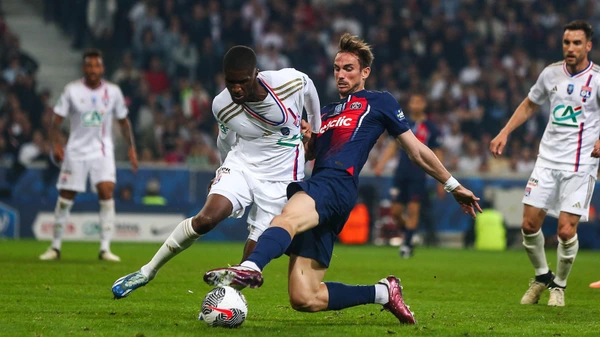 Fabian Ruiz of Paris Saint-Germain (PSG) is playing during the French Cup Final football match between Paris Saint-Germain and Olympique Lyonnais (OL) on May 25, 2024.