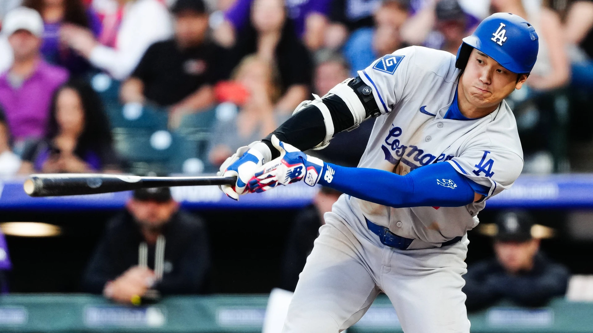 Shohei Otani, Dodgers, Shohei Ohtani singled in the third inning. Apr.20,2026 - Baseball : MLB,SA regular season game between Colorado Rockies and Los Angeles Dodgers