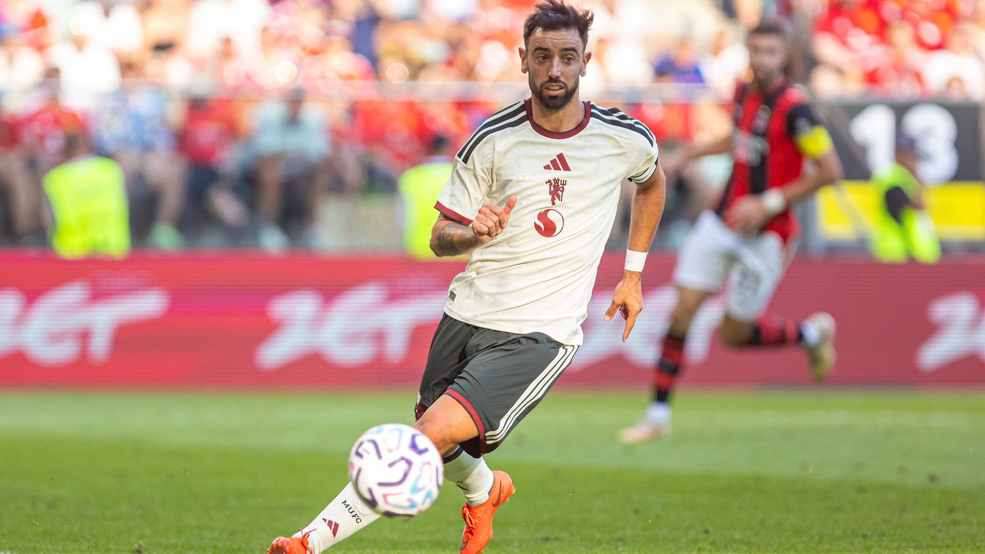Bruno Fernandes seen during International Friendly game between teams of Manchester United, ManU and AC Mila