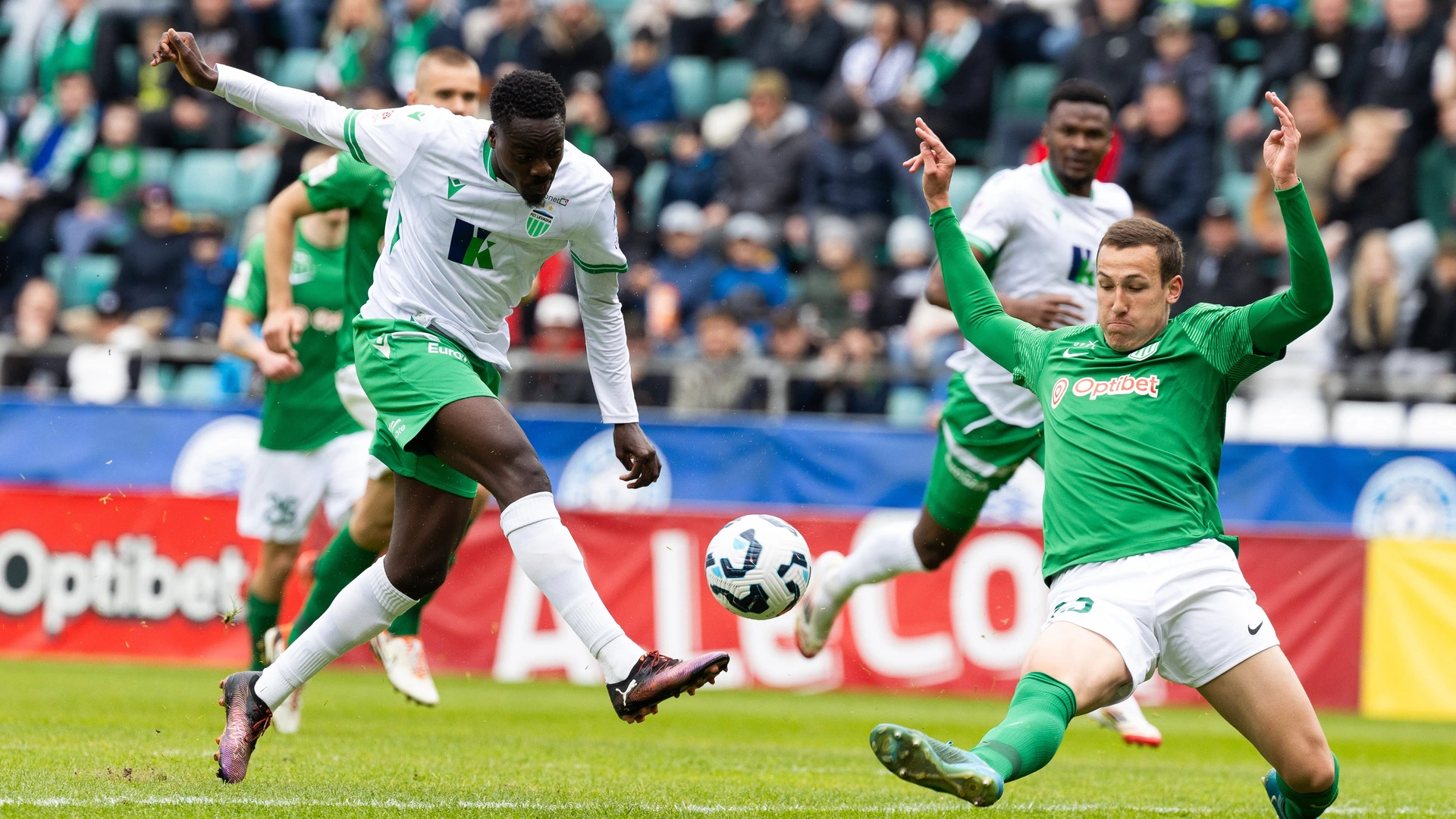 18.05.2025, Tallinn. Premium League football. Flora vs Levadia 1:0.