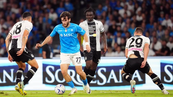 Naples, Italy, September27th 2023 Khvicha Kvaratskhelia 77 Napoli during the Serie A match between SSC Napoli and Udinese Calcio at the Stadio Diego Armando Maradona in Naples, Italy