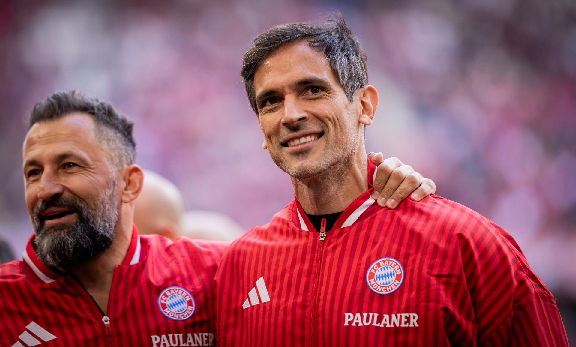 Munich, Germany. 16th Mai 2026.. Hasan SALIHAMIDZIC und Roque Santa Cruz FC Bayern München - 1. FC Köln 16.05.2026
