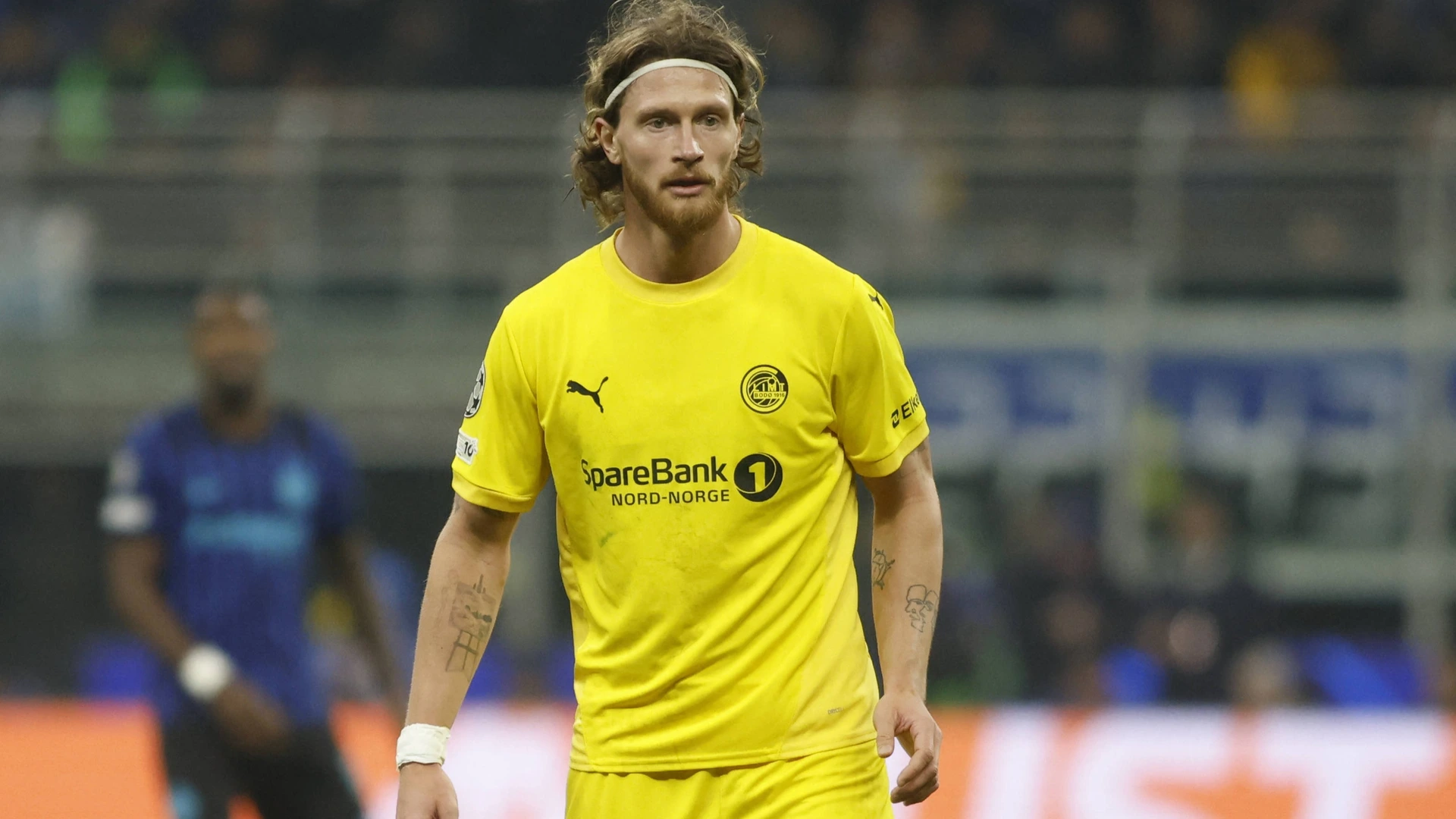 Kasper Hog of FK Bodo/Glimt during the Uefa Champions League, second leg play-off, season 2025-2026, football match between, FC Internazionale Milano v Fotballklubben Bodo/Glimt on 24 February 2026