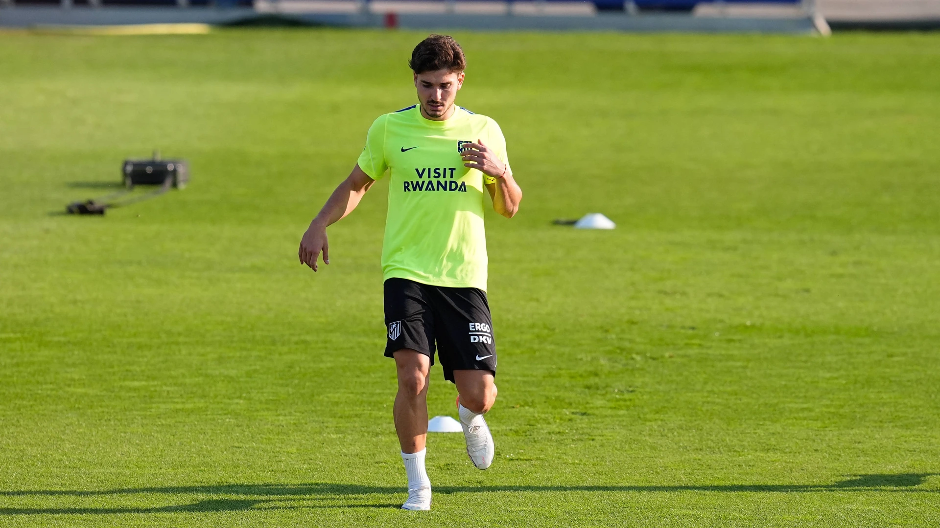 Julian Alvarez during the training day of Atletico de Madrid at Ciudad Deportiva Wanda Atletico de Madrid on August 12, 2026, in Majadahonda, Madrid, Spain. 