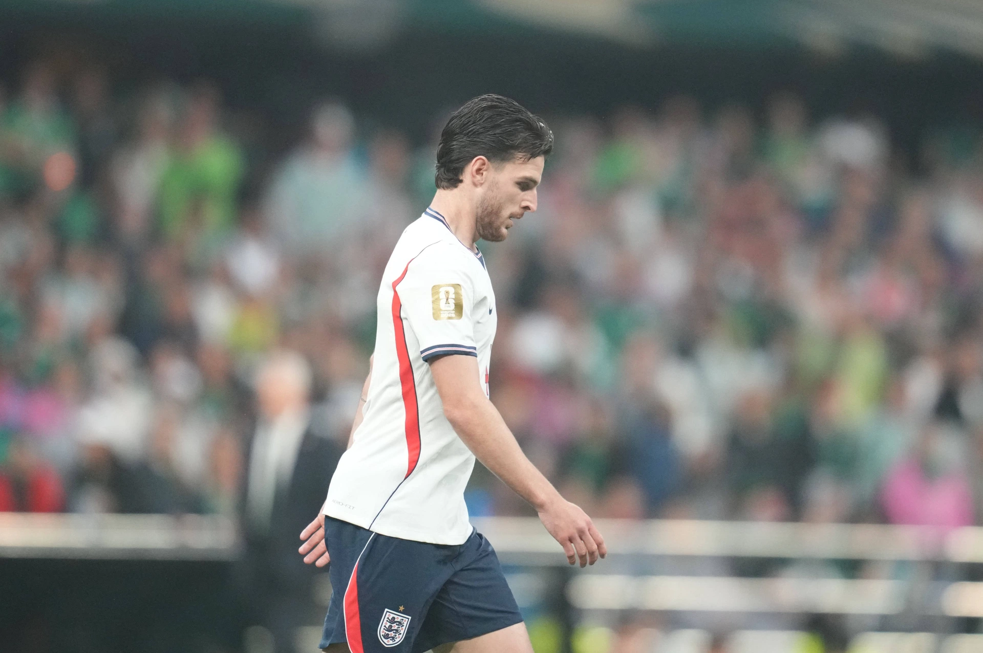 Declan Rice (England) during Mexico and England, Round of 16 FIFA World Cup, WM, Weltmeisterschaft, Fussball 2026, Azteca Stadium, Mexico, Mexico on July 5, 2026. Thor Wegner DeFodi Images. (Photo ...