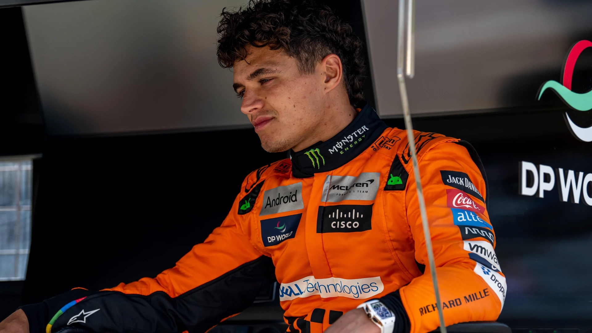 Lando Norris, racing for the McLaren F1 team during the 2024 Formula 1 United States Grand Prix at the Circuit of the Americas in Austin, Texas, United States