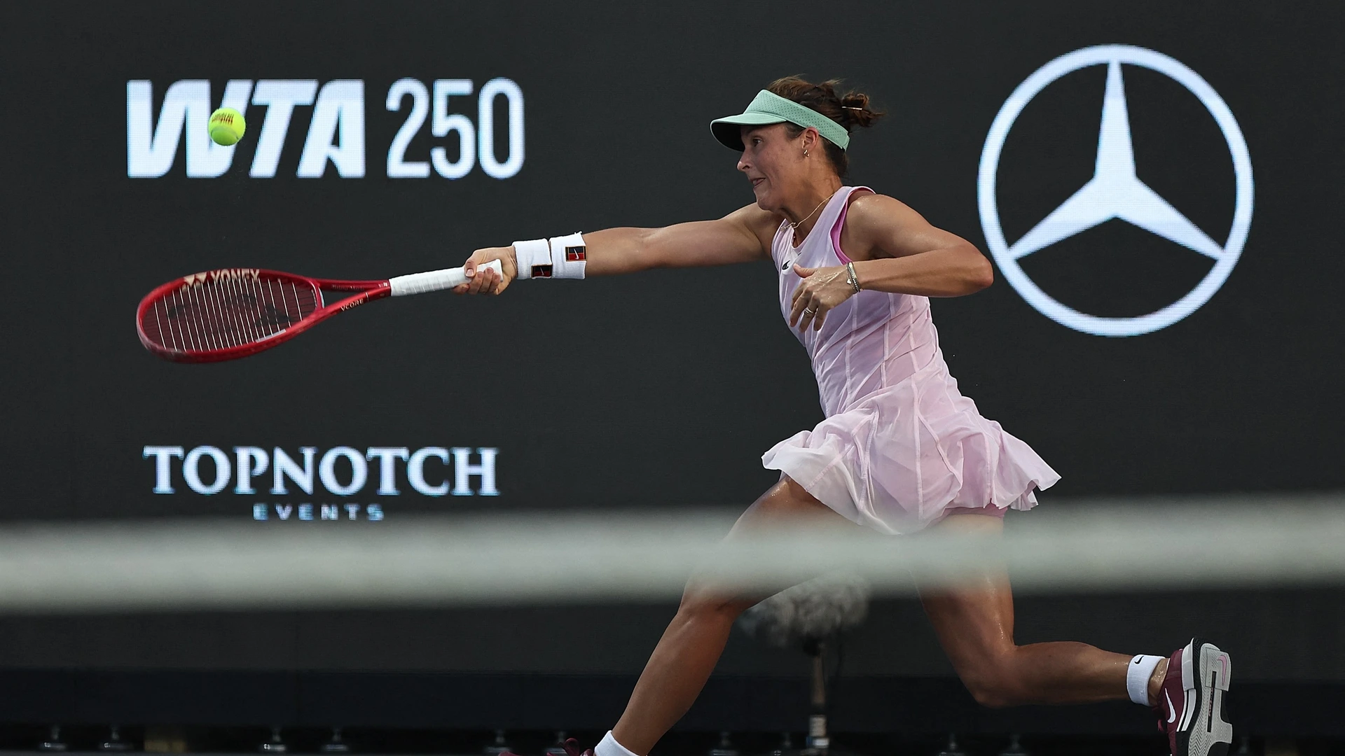 Tatjana Maria of Germany plays against Renata Zarazua of Mexico during the WTA 250 Memphis Classic round of 16 match at Leftwich Tennis Center on July 29, 2026 in Memphis, Tennessee. 