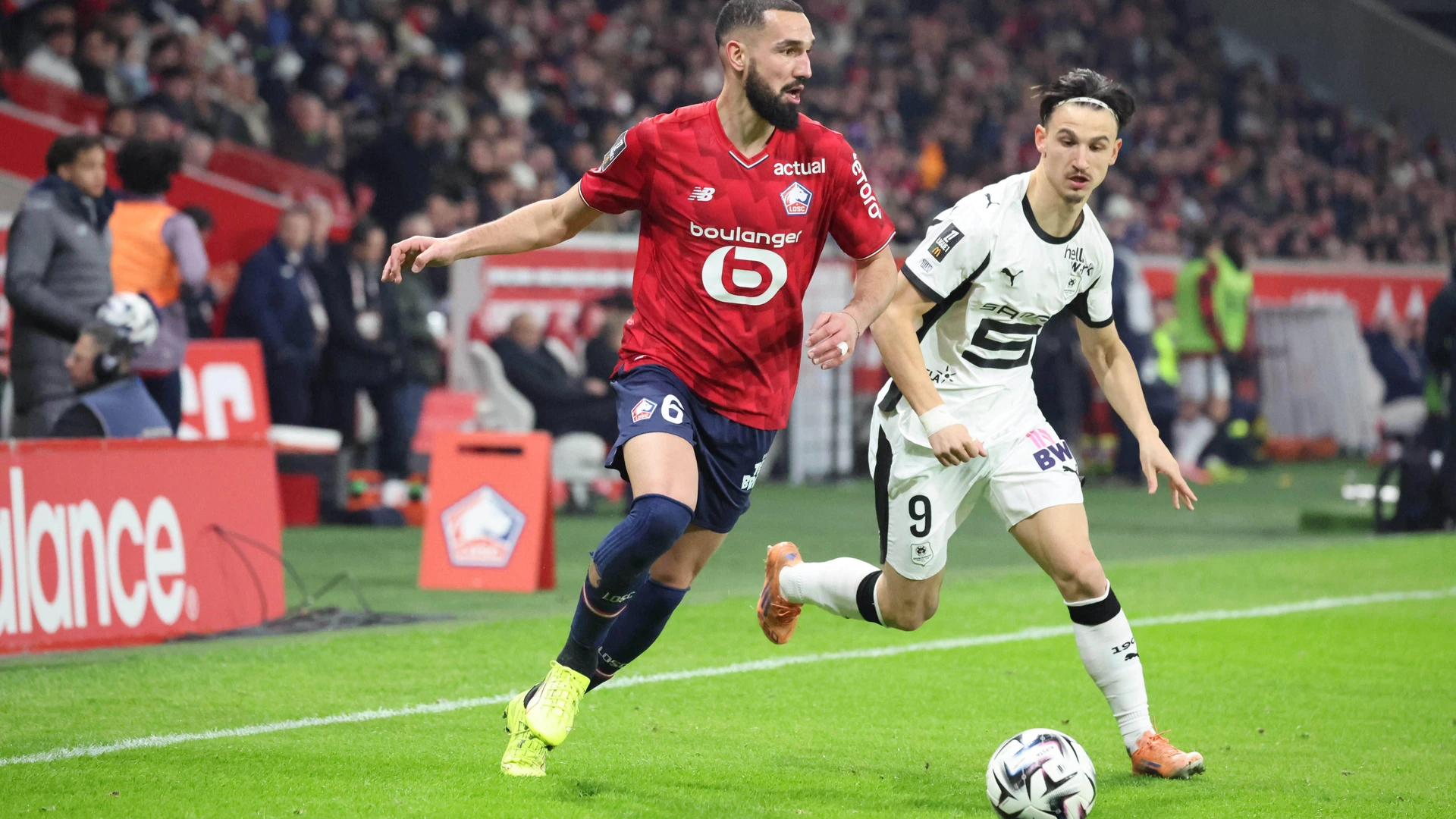 FOOTBALL : LOSC Lille vs Stade Rennais - Ligue 1 J17 - 03/01/2026 Nabil BENTALEB LOSC Lille lors du match LOSC Lille vs Stade Rennais, Ligue 1 J17, Decathlon Arena stade Pierre Mauroy, le 3 janvier 2026