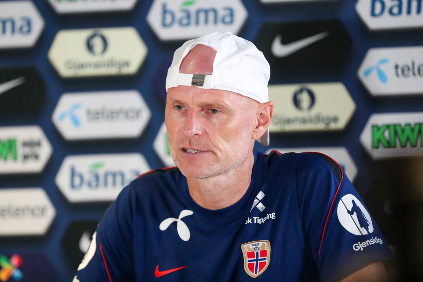 FT LAUDERDALE, FL - JULY 08: Stale Solbakken of Norway attends a media conference before a Norway team training session in preparation for a FIFA World Cup, WM, Weltmeisterschaft, Fussball 26 Quart...