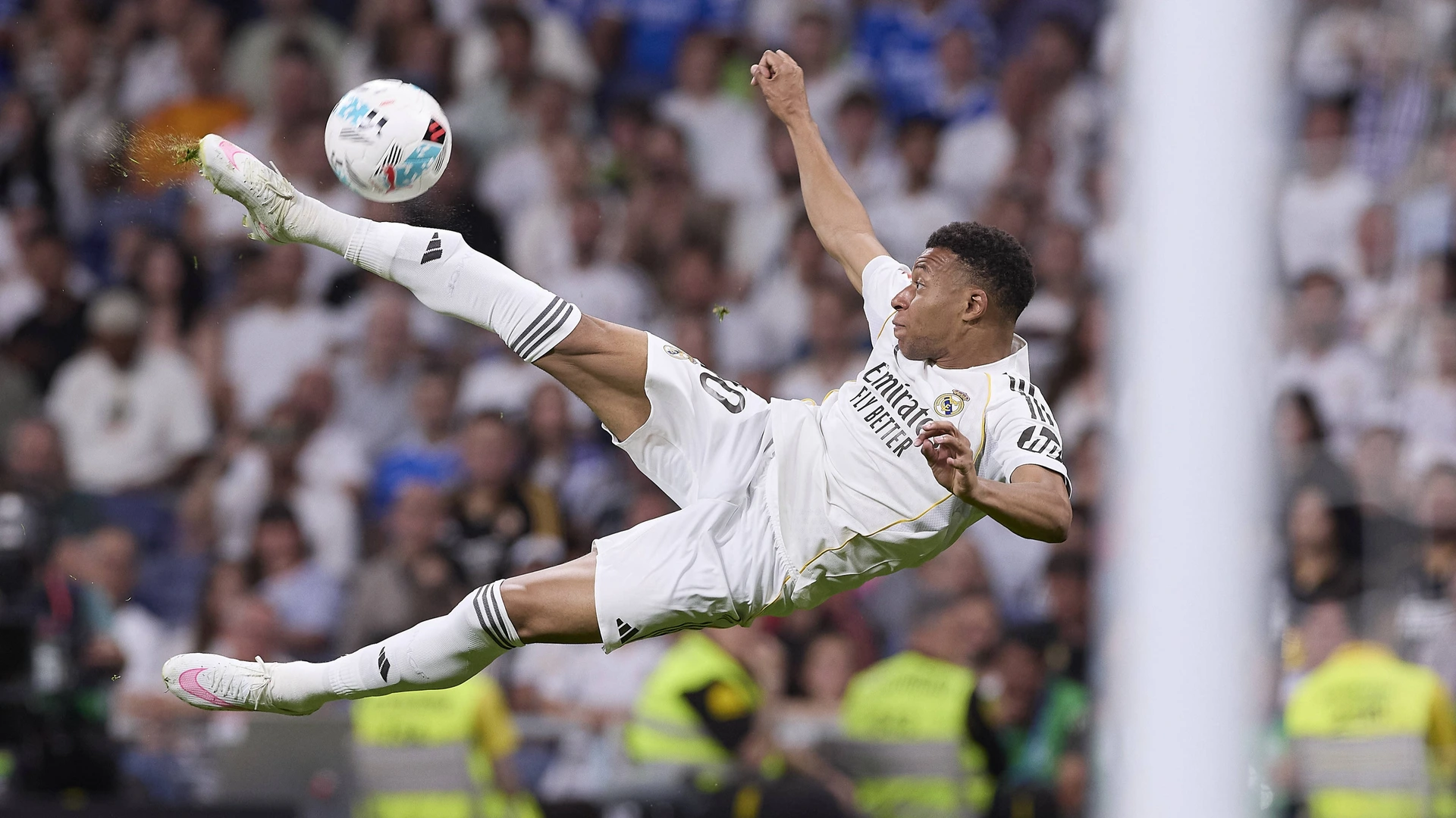 KYLIAN MBAPPE of Real Madrid CF in action during the LaLiga EA Sports 2025/2026 week 38 football match between Real Madrid CF and Athletic Club at Santiago Bernabeu stadium. Final score Real Madrid CF 4:2 Athletic Club Madrid Spain